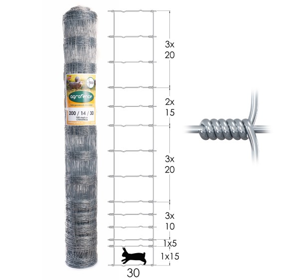 Malla Anudada Agrofence Galvanizada - Cinegética