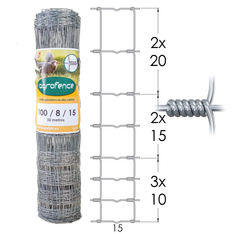 Malla Anudada Agrofence Galvanized - Basic
