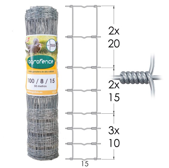 Malla Anudada Agrofence Galvanized - Basic