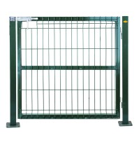 Cancela de Panel Rígido Plegado
 Acabado-Lacado verde RAL 6005 Con Placa Base-Sí Medida-1x1 m