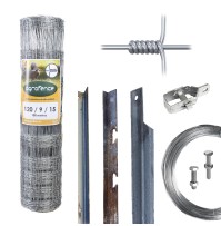 Kit Vallado Malla Anudada Agrofence 120/9/15 para 100m