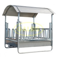Comedero Vacuno Con Suelo y Techo Galvanizado en Caliente