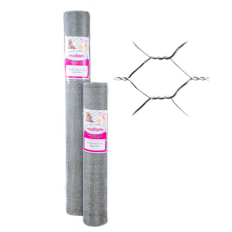 Malla Triple Torsión Hexagonal Gallinas Conejos Mallas Galbis